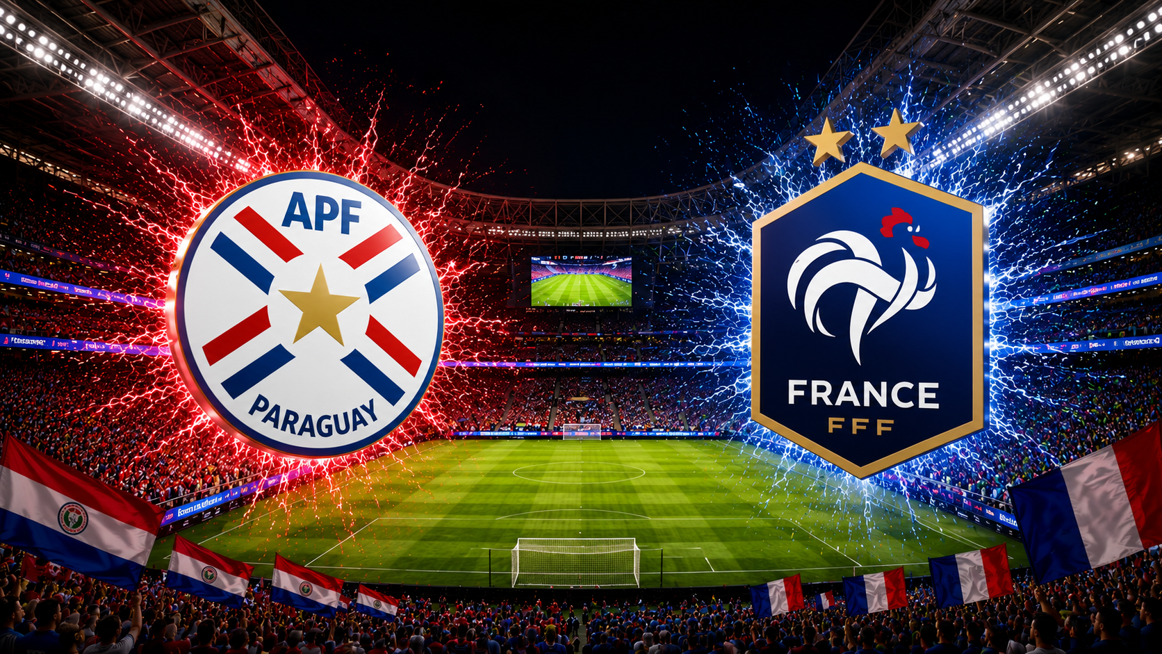 Paraguay vs Francia por la fase de octavos de final de la Copa Mundial de la FIFA 2026.